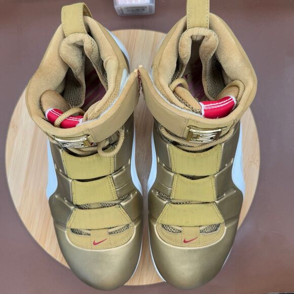 Nike Zoom Lebron 4 (2007) All-Star IV Metallic Gold/White-Varsity Red SZ 11 - Picture 9 of 12